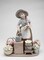 Ceramic Girl with Flower Baskets Figurine, Home Décor, Gift for Her, Mom, Farmhouse Kitchen Décor, Vintage Decor